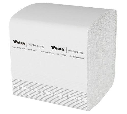 Бумага туалетная VEIRO (Система T3), КОМПЛЕКТ 30 шт., Comfort, листовая, 250 листов, 21х10,8 см, 2-слойная, TV201