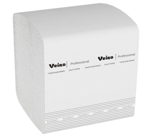 Бумага туалетная VEIRO (Система T3), КОМПЛЕКТ 30 шт., Comfort, листовая, 250 листов, 21х10,8 см, 2-слойная, TV201