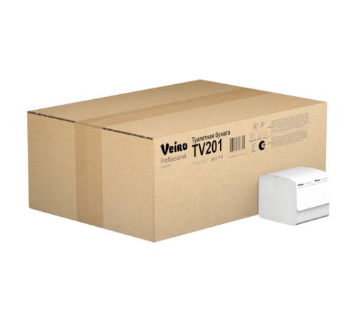 Бумага туалетная VEIRO (Система T3), КОМПЛЕКТ 30 шт., Comfort, листовая, 250 листов, 21х10,8 см, 2-слойная, TV201