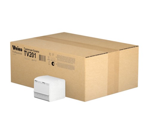 Бумага туалетная VEIRO (Система T3), КОМПЛЕКТ 30 шт., Comfort, листовая, 250 листов, 21х10,8 см, 2-слойная, TV201