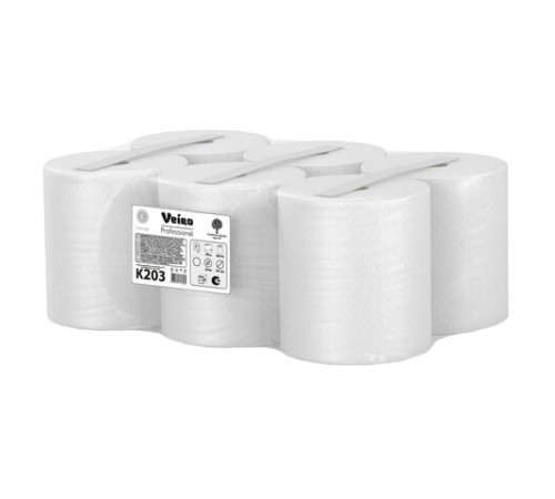 Полотенца бумажные рулонные 150 м, VEIRO (Система H1) COMFORT, 2-слойные, белые, КОМПЛЕКТ 6 рулонов, K203