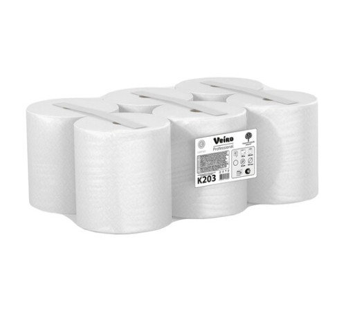 Полотенца бумажные рулонные 150 м, VEIRO (Система H1) COMFORT, 2-слойные, белые, КОМПЛЕКТ 6 рулонов, K203