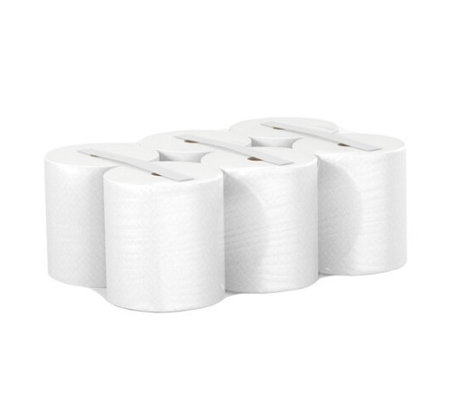 Полотенца бумажные рулонные 150 м, VEIRO (Система H1) COMFORT, 2-слойные, белые, КОМПЛЕКТ 6 рулонов, K203