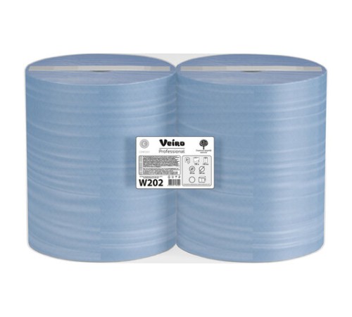 Бумага протирочная VEIRO (Система W1), КОМПЛЕКТ 2 шт., 1000 листов в рулоне, 33х35 см, 2-слойная, Comfort, W202