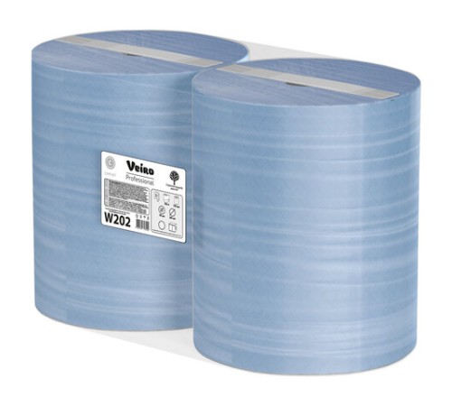 Бумага протирочная VEIRO (Система W1), КОМПЛЕКТ 2 шт., 1000 листов в рулоне, 33х35 см, 2-слойная, Comfort, W202
