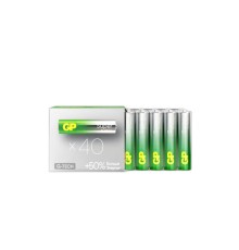 Батарейки GP Super, AAA (LR03, 24А), алкалиновые, мизинчиковые, КОМПЛЕКТ 40 шт., 24A-2CRVS40, GP 24A-2CRVS40