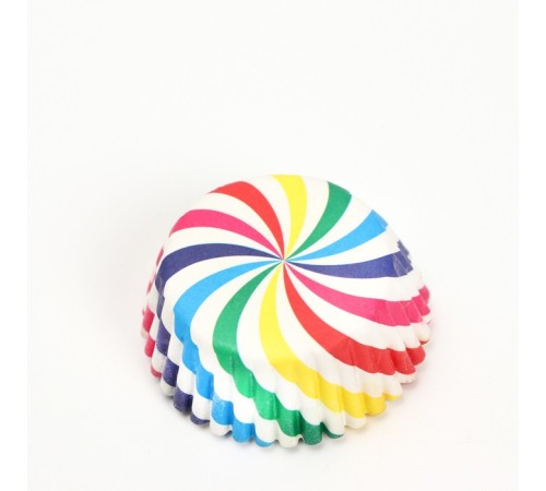 Форма для выпечки кексов бумажная UPAK LAND «Радуга», 3.5×2 см, одноразовая, разноцветная