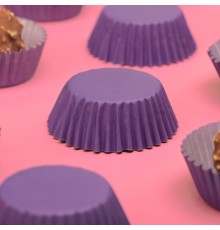 Форма для выпечки кексов бумажная UPAK LAND, 3.5×2 см, одноразовая, фиолетовая