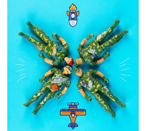 Набор солдатиков «Спецназ», 4 штуки, МИКС