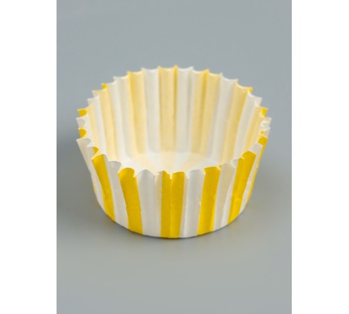 Форма для выпечки кексов бумажная UPAK LAND «Калейдоскоп», 3.5×2 см, одноразовая, жёлтая