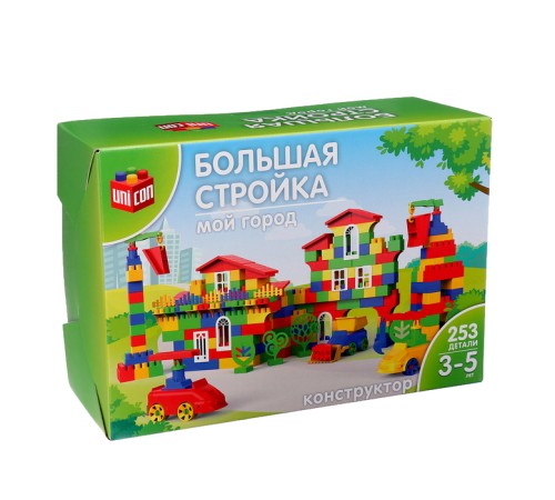 Конструктор пластиковый «Мой город», 253 детали