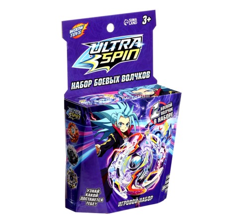 Боевой волчок ULTRA SPIN, с устройством для запуска, цвет МИКС