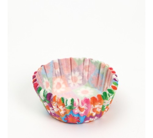 Форма для выпечки кексов бумажная UPAK LAND «Ромашки», 3.5×2 см, одноразовая, разноцветная