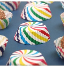 Форма для выпечки кексов бумажная UPAK LAND «Радуга», 3.5×2 см, одноразовая, разноцветная