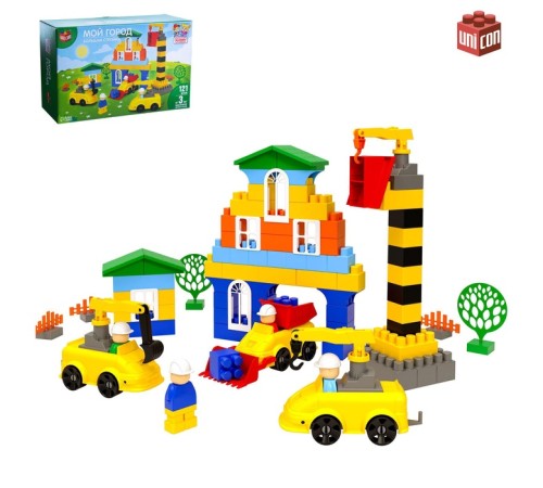 Конструктор пластиковый «Большая стройка. Мой город», 121 деталь