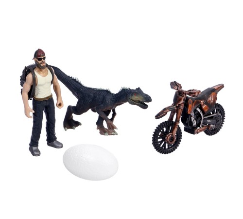 Набор фигурок «Прогулка с динозаврами», 5 предметов в наборе, с мотоциклом, подвижные элементы, МИКС