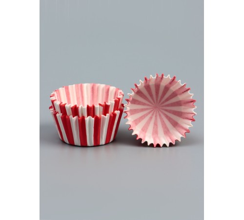 Форма для выпечки кексов бумажная UPAK LAND «Калейдоскоп», 3.5×2 см, одноразовая, красная