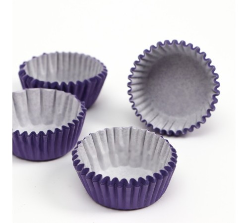 Форма для выпечки кексов бумажная UPAK LAND, 3.5×2 см, одноразовая, фиолетовая