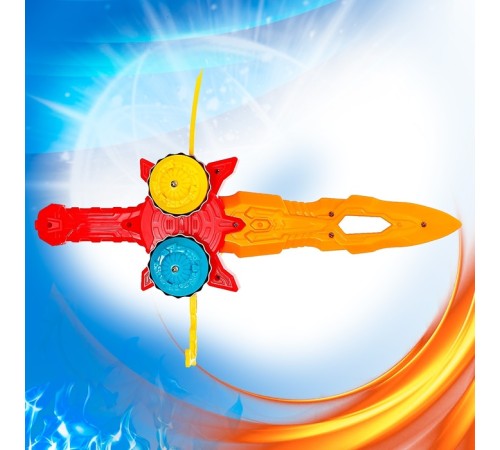 Волчки «Супер меч», набор 3 шт., двойной запуск, с вертушкой