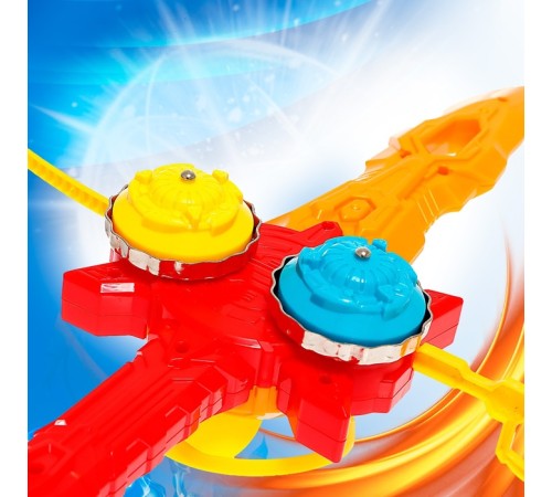 Волчки «Супер меч», набор 3 шт., двойной запуск, с вертушкой