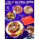 Волчки ULTRA SPIN, набор 4 шт., с устройством запуска и ареной