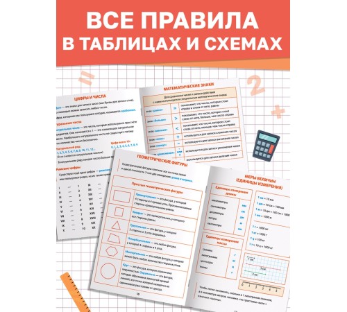 Книга «Правила математики» 1 класс, 16 стр.