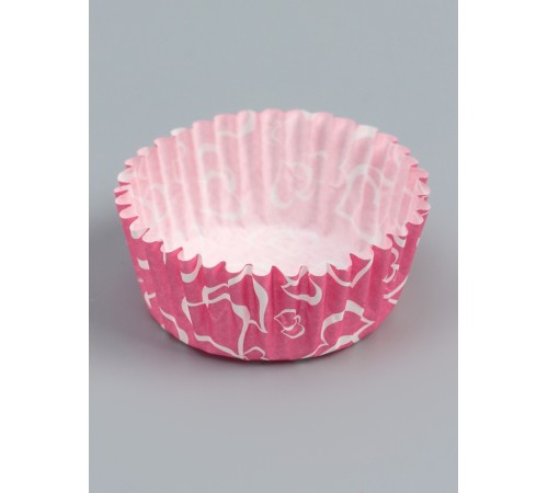 Форма для выпечки кексов бумажная UPAK LAND «Сердца», 3.5×2 см, одноразовая, розовая