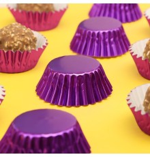 Форма для выпечки кексов бумажная UPAK LAND, 3.5×2 см, одноразовая, фиолетовая