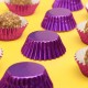 Форма для выпечки кексов бумажная UPAK LAND, 3.5×2 см, одноразовая, фиолетовая