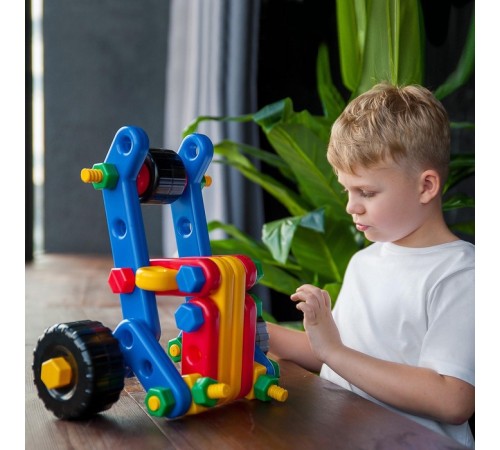 Конструктор пластиковый «Багги», 5 в 1, 106 деталей