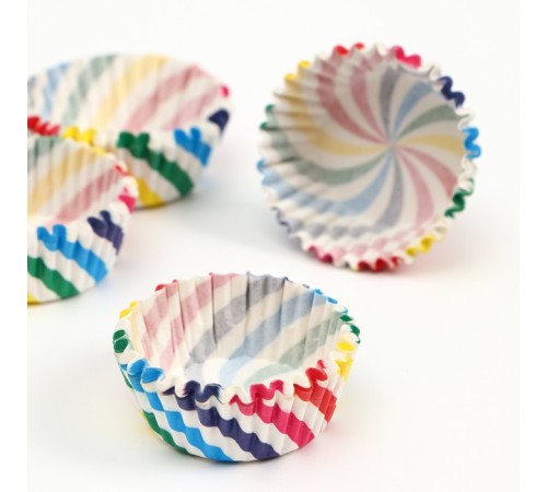 Форма для выпечки кексов бумажная UPAK LAND «Радуга», 3.5×2 см, одноразовая, разноцветная