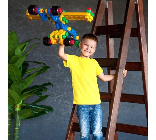 Конструктор пластиковый «Авиагруппа», 5 в 1, 121 деталей