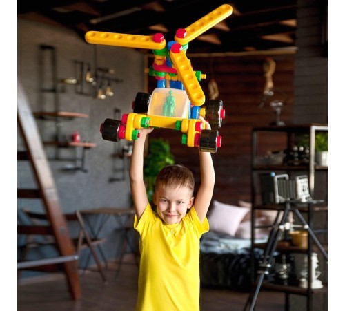 Конструктор пластиковый «На взлёт», 5 в 1, 196 деталей