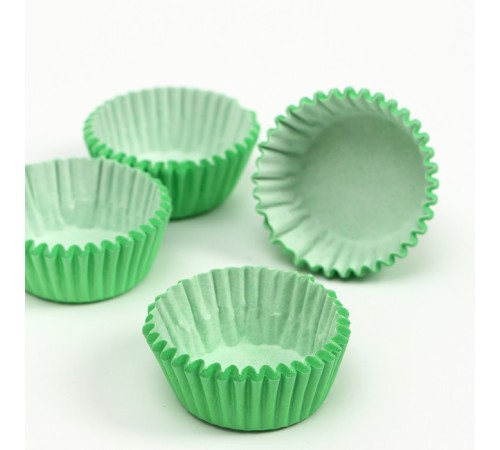 Форма для выпечки кексов бумажная UPAK LAND, 3.5×2 см, одноразовая, зелёная