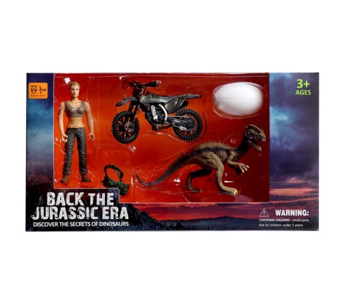 Набор фигурок «Прогулка с динозаврами», 5 предметов в наборе, с мотоциклом, подвижные элементы, МИКС