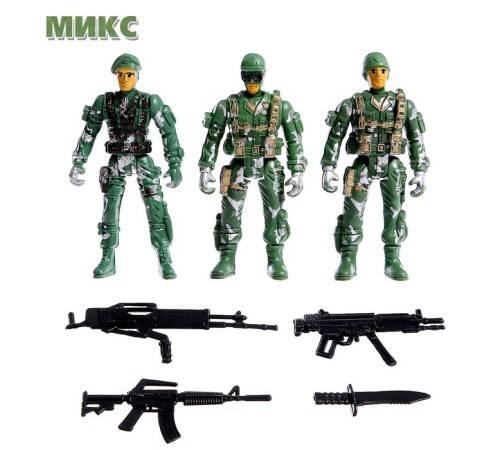 Набор солдатиков «Борцы», 3 шт., с аксессуарами, МИКС