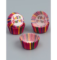 Форма для выпечки кексов бумажная UPAK LAND «Вечеринка», 3.5×2 см, одноразовая, разноцветная