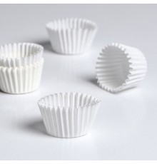 Форма для выпечки тарталеток бумажная UPAK LAND, 3×2.5 см, одноразовая, белая