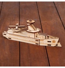 Конструктор деревянный 3д модель «Военный корабль», 32 детали
