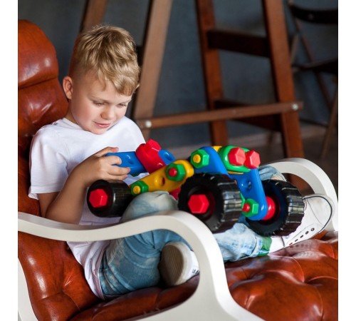 Конструктор пластиковый «Багги», 5 в 1, 106 деталей